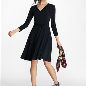 Brooks Brothers Jersey Faux Wrap Dress